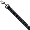 Dog Leash Control Buttons Black Gray 4 Feet Long 0.5 Inch Wide