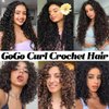 GoGo Curl Crochet Hair 8 Packs Water Wave Crochet Hair 10 Inch Curly Crochet Hair for Women Short Beach Curl Crochet Hair Synthetic Deep Twist Crochet Hair Extensions