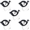 Retevis CP185 CP100D Covert Earpiece,Compatible with Motorola CP200D GP2000 BRP40 RDU4100 RDU4160D RMU2080D RMU2040 DLR1060 DTR700 HYTTC610 Radio,Full-Size PTT,Walkie Talkie Earpiece with Mic(5 Pack)