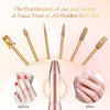Sheviver Electric Nail Drill, Electric Nail File for Acrylic Gel Nails, Professional Nail Drill Machine Efile Manicure Pedicure Tools with Gold Nail Drill Bits for Home Salon Use