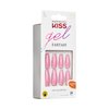 KISS Gel Fantasy Press On Nails, Nail glue included, True Color', White, Long Size, Coffin Shape, Includes 28 Nails, 2g glue, 1 Manicure Stick, 1 Mini File