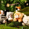HyDren 16 Pcs Plush Animals Bulk Operation Small Cat Dog Plush Pet Stuffed Mini Kitten Puppy Toys for Birthday Animal Party Favors(Lying Cat)