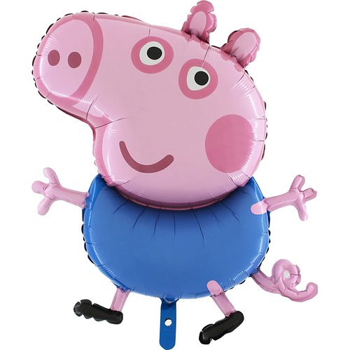 Grabo® 37 Inch George - Peppa Characters - Foil Balloon - Kids Party Balloons