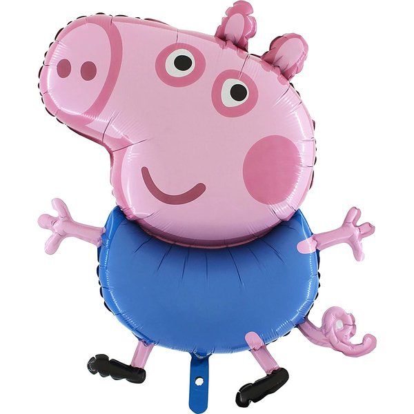 Grabo® 37 Inch George - Peppa Characters - Foil Balloon - Kids Party Balloons