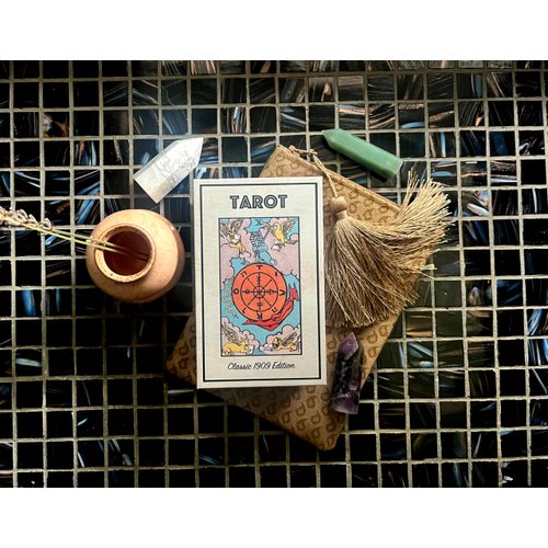 Vieux Monde Express Classic 1909 Tarot Deck & 88 Page Guide | Made in USA