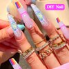 600PCS No C Curve Coffin Nail Tips, XXL Clear Coffin Nail Tips for Acrylic Nails Professional, Long Coffin Nail Tips Half Cover Flattened Acrylic Nail Tips Fake Nails for Nail Salon Home DIY 12 Sizes