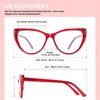 TEAPLMTT Cat Eye Blue Light Blocking Glasses for Women Trendy TR90 Frame Anti Blue Ray Eyesatrain Computer Eyeglasses(Red)