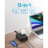 Surge Protector Power Strip 10 ft Cord, Olcorife Ultra Thin Flat Plug Extension Cord, 8 Outlets 4 USB Ports(1 USB C), Flat Wall Plug Outlet Extender, College Dorm Room Essentials, Black