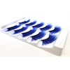 MISSLADY Colored Lashes 3D Faux Mink Blue False Eyelashes Blue Lashes Strips (FM-305, 14-20mm, Blue, 5 Pairs)