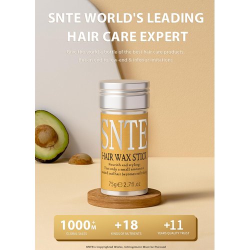Samnyte Hair Wax Stick, 2PCS Wax Stick for Hair Slick Stick, Hair Wax Stick for Flyaways Hair Gel Stick Non-greasy Styling Cream for Fly Away & Frizz Hair