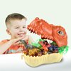 Dinosaur Toys, Military Dinosaurs Toy Figures with Weapons & Fences, 49PCS Dinosaur Toys for Kids 3-5, Army Vehicles Jurassic Dinosaur Park Toddler Dinosaur Figures w/ Storage Head & Play Mat