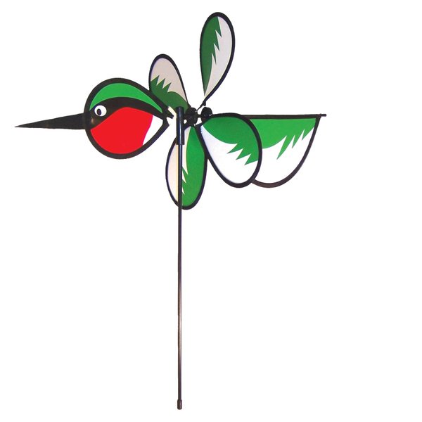 In the Breeze 2811 — Baby Hummingbird Ground Spinner — Small Wind Spinner for Gardens, Planters, Flower Pots, Yards