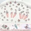25PCS Hello kitty Nail Charms with Diamond Design, Kawaii Silver Bling Nail Charms with Hello Kitty and Planet Nail Charms, 3D Cute Metal Rhinestone Crystals Making for DIY Nail Art Decorations Supplies