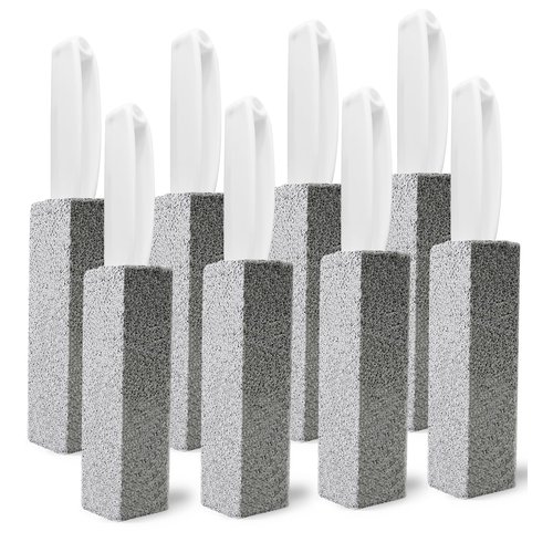 Comfun Pumice Stone for Toilet Bowl Cleaning-Removes Hard Water Stains, Limescale, Calcium Buildup, Iron and Rust from Toilet Bowl, Tiles, Pool, Sink, Bathtub, Grill, 8 Pack