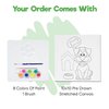 Misco Toys Canvas Paint Party Kits, 11 Piece Art kit Pre-Drawn Outline Canvas for Paint and Sip 8 Colors and Brush Included, Great Gift for Kids 4+ and Adults Too! (Dog)