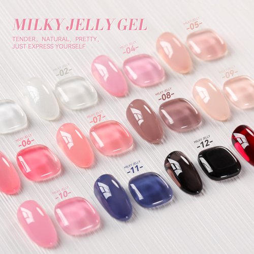 Born Pretty Jelly Burgundy Gel Nail Polish Christmas Jelly Red Gel Polish Sheer Wine Red Natural Translucent Soak Off Hema-Free Gel Polish Nail Art DIY 15ML