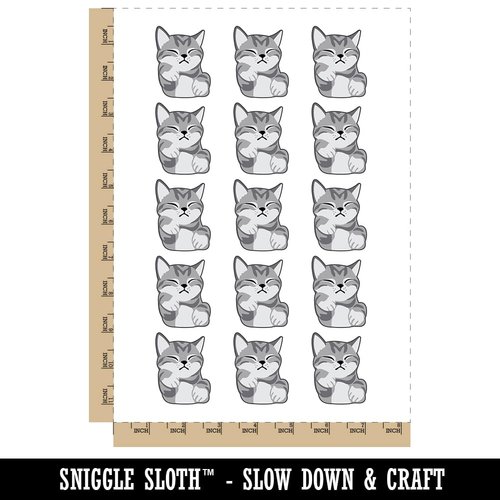 Sleeping Pocket Kitten Cat Temporary Tattoo Water Resistant Fake Body Art Set Collection - 15 2" Tattoos (1 Sheet)