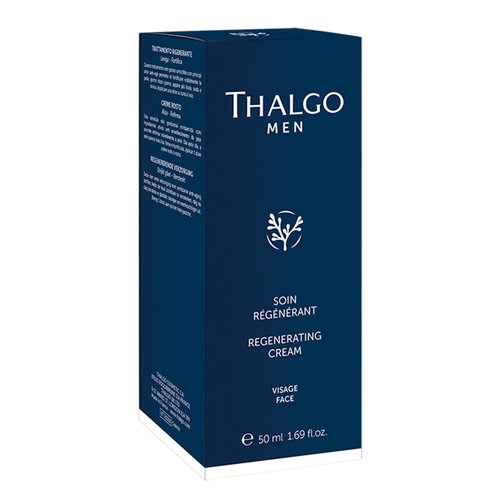 THALGO Men Regenerating Cream, Daily Moisturizing Cream for Men, Face Cream and Moisturizer, Anti Age Repair, Wrinkle Cream for Face, Wrinkle Removal Cream, Men's Rapid Moisturizer for Face, 1.76 oz