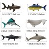 Pinenjoy 6Pcs Realistic Miniature Sea Creatures Figurines Mini Whale Shark Dolphin Swordfish Tuna Figures Resin Ocean Fishs Cake Topper for Fish Tank Aquarium Fairy Garden Decors