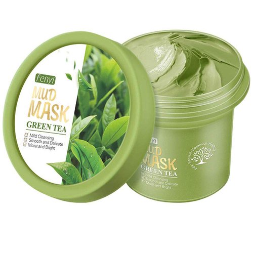 Face Green Mud Mask Moisturizing Mild Deep Cleansing Smoothing Skin Shrinking Pores Dryness Daily Skin Care