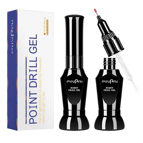 Ownest 2 Pcs Nail Rhinestone Glue, Nail Glue Pen Resin Polishing Agent,Adhesive Resin Crystal Polish Decor, Adhesive Decoration Gem Crystal Diamond Jewelry, Need Lights -10ml