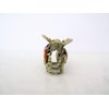 small mini metal leaf shaped jeweled antique style bronze hair claw clip (Primary color: Brown)