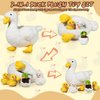 7 Pcs Duck Stuffed Animals Sets, Mommy White Duck Plush Toy with Stuffed Ducklings and Eggs in Zippered Belly Pouch, Duck Plushie Gifts for Christmas Girls Boys Birthday Surprise Farm Party Decors