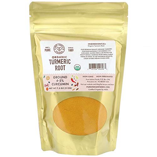 Organic Turmeric Powder Spice - Freshly Packed in Glass Jar (7.5 oz Resealable Bag)