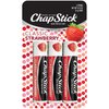 ChapStick Classic (1 Carded Pack of 3 Sticks) Strawberry Flavor Skin Protectant Flavored Lip Balm Tube, 0.15 Ounce Each