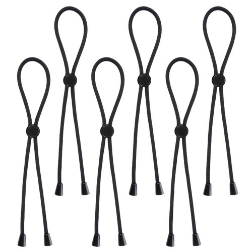 Afro Puff Ponytail Ties Gjinxi Adjustbale Hair Tie Long Cushioned Headband Natural Curly Headband for Women with High Puff and Updos Thick,Braided,Kinky,Curly Hair(Black,6 Pcs)