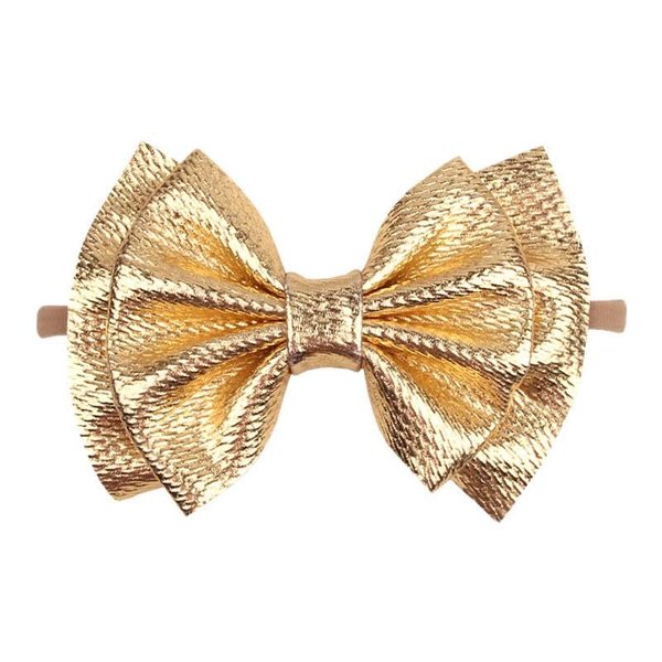 Gold Hair Clips, Bows Hair Barrettes Accessories,Hair Pins for Infant Toddler Baby Girls.(FJ78) (Gold F)
