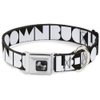 Dog Collar Seatbelt Buckle Buckle Down Shapes Black White 16 to 23 Inches 1.5 Inch Wide