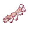 Beaupretty Crystal Rhinestone Hair Clip Shiny Flower Hair Pin Hair Barrettes Headdress for Ladies Women Hair Accessories Pink