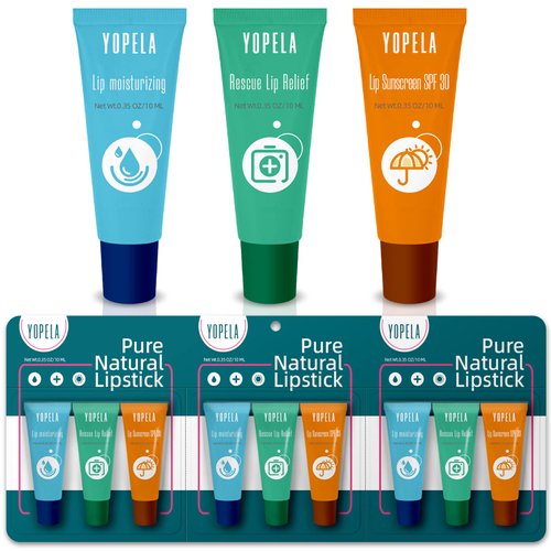 Yopela Lip Sunscreen Moisturizing and Repair Package SPF 30 - Summer Long Lasting Moisturized, Sm...