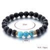 Mystiqs Lava Rock Beaded Bracelet Essential Oil Diffuser for Men,Women Aromatherapy Ideal for Anti-Stress or Anti-Anxiety