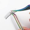 FEITA Diamond Grip Eyelash Extensions Tweezer Lash Precision Tweezers, Japanese Steel Dolphin-shaped Tip, False Lashes Application Tools, Multi-color 1Pc
