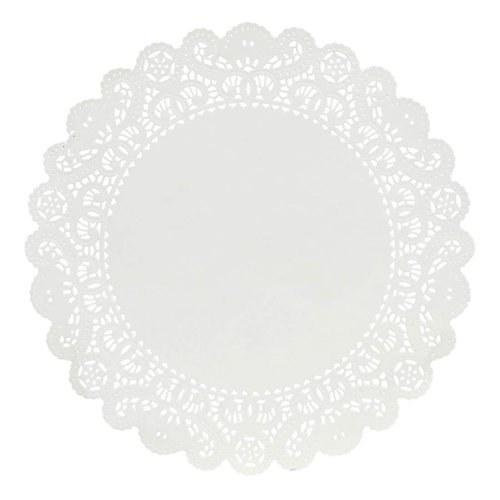 Hygloss Products Round Paper Doilies - Decorative, White Lace Doilies - Disposable - Food Grade Safe - 12 Inches - 100 Pack