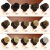 SOFEIYAN Claw Clip Messy Bun Hair Piece Wavy Curly Hair Bun Clip in Claw Chignon Ponytail Hairpieces Synthetic Tousled Updo Hair Extensions Scrunchie Hairpiece for Women, Blonde & Medium Brown