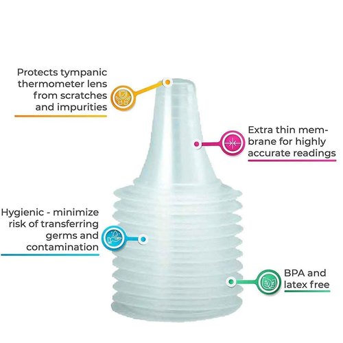 400 Pack Ear Thermometer Probe Covers, Disposable Refill Lens Filters Caps Compatible for All B raun Models Digital Thermometers Sleeve