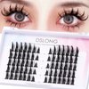 DSLONG Manga Lashes Natural Look Individual Lash Wispy Silky Anime Eyelashes Cluster Japanese Cosplay False Eyelashes Reusable, Look Like Extensions DIY At Home