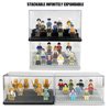 Acrylic Minifigure Display Case Stackable Action Figures Blocks Display Box, Clear Dustproof Display Case Box for Lego Lovers