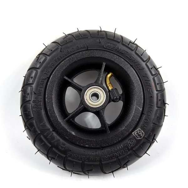 L-faster 150MM Scooter Inflation Wheel with Aluminium Alloy Hub 6" Pneumatic Tyre with Inner Tube Electric Scooter 6 Inch Pneumatic Tire (Black)