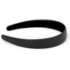 Black Headbands for Women Black Hairband Faux Leather Headband for Women and Girls Plastic Hard Head Band Solid Colors 1 Inch Thin Hair Bands