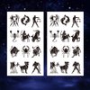 Oottati 2 Sheets Waterproof Small Cute Fake Hand Neck Temporary Tattoos Stickers Black Zodiac Signs Totem Leo Sagittarius Virgo Scorpio Taurus
