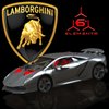 GUOKAI Remote Control Car, 1/24 Scale RC Sport Racing Toy Car, Compatible with Lamborghini Sesto Elemento Model Vehicle for Boys Girls Gray