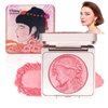 FYeang Blush Palette, Matte Face Powder Blush Palette, Embossed Girl Blush for Cheeks, Natural Nude Long Lasting Powder Blush Palette for All Skins