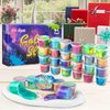 Eunvabir 24 Pack Galaxy Slime Party Favors Kit for Kids, DIY Non-Sticky Slimes Stress Relief Toys for Girls Boys, Christmas Valentine Birthday Classroom Prizes/Games/Gifts