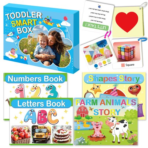 Elfew Learning Books for 2-3 Year Olds Toddlers, Toddler Flash Cards and Quiet Books for Toddlers 1-3, Learning & Education Toys, Kindergarten Workbook, Birthday Gifts for Age 1 +Years Old