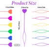 COMNICO 12pcs Quick Beader for Hair Braids Loading Beads Braid Stringer Ponytail Maker Plastic Hair Tail Beading Tools Kit for Kids Girls (Colorful)