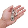 4 Pcs 3.1 Inch 304 Stainless Steel Ceiling Hooks Pad Eyes Plate Marine Hardware Hooks with Screws